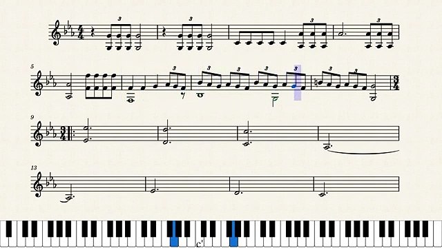 النوتة الموسيقية ,,,,,الحديثة,,,,,,لرائعة فريد الاطرش,,,,,بنادى عليك,,,,,,تدوين ماهر الغمرى