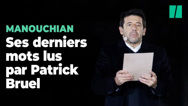 La dernière lettre de Manouchian lue par Patrick Bruel