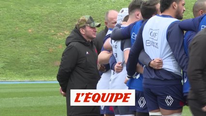 Michaël Youn présent à l'entraînement - Rugby - Tournoi - Bleus