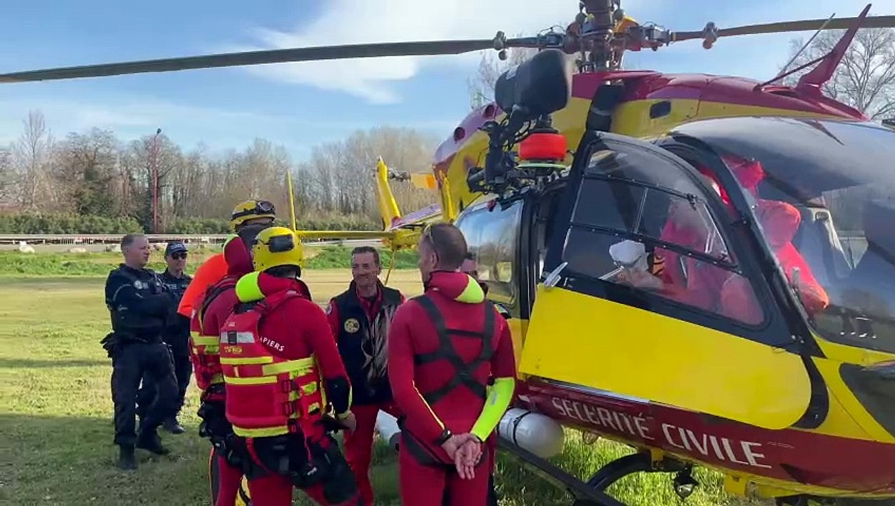 Montfrin : Les plongeurs sapeurs-pompiers et le Dragon 34 à l'entrainement