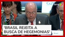 Mauro Vieira diz no G20 que Brasil não aceita que o mundo resolva diferenças pela força militar