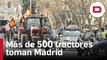 «Manos arriba, esto es un atraco»: más de 500 tractores toman Madrid para exigir soluciones al Gobierno