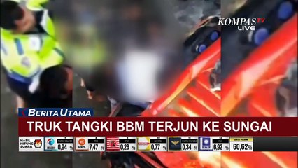 Download Video: Truk Tangki BMM Terjun ke Sungai Sedalam 15 Meter, Diduga Sopir Mengantuk Hingga Hilang Kendali