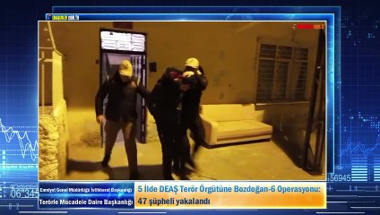 Download Video: 5 İlde DEAŞ Terör Örgütüne Bozdoğan-6 Operasyonu: 47 şüpheli yakalandı