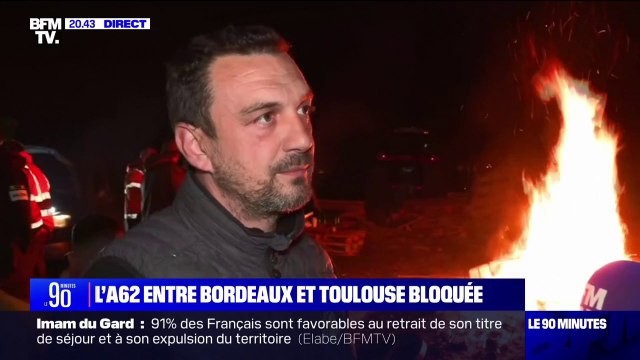 Annonces de Gabriel Attal sur l'agriculture: Ça ne nous a pas du tout convaincu , assure Julien Depetris, agriculteur céréalier mobilisé sur l'autoroute A62