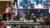 Aspirantes a Gobierno de CdMx se reúnen en instalaciones del American Society of México