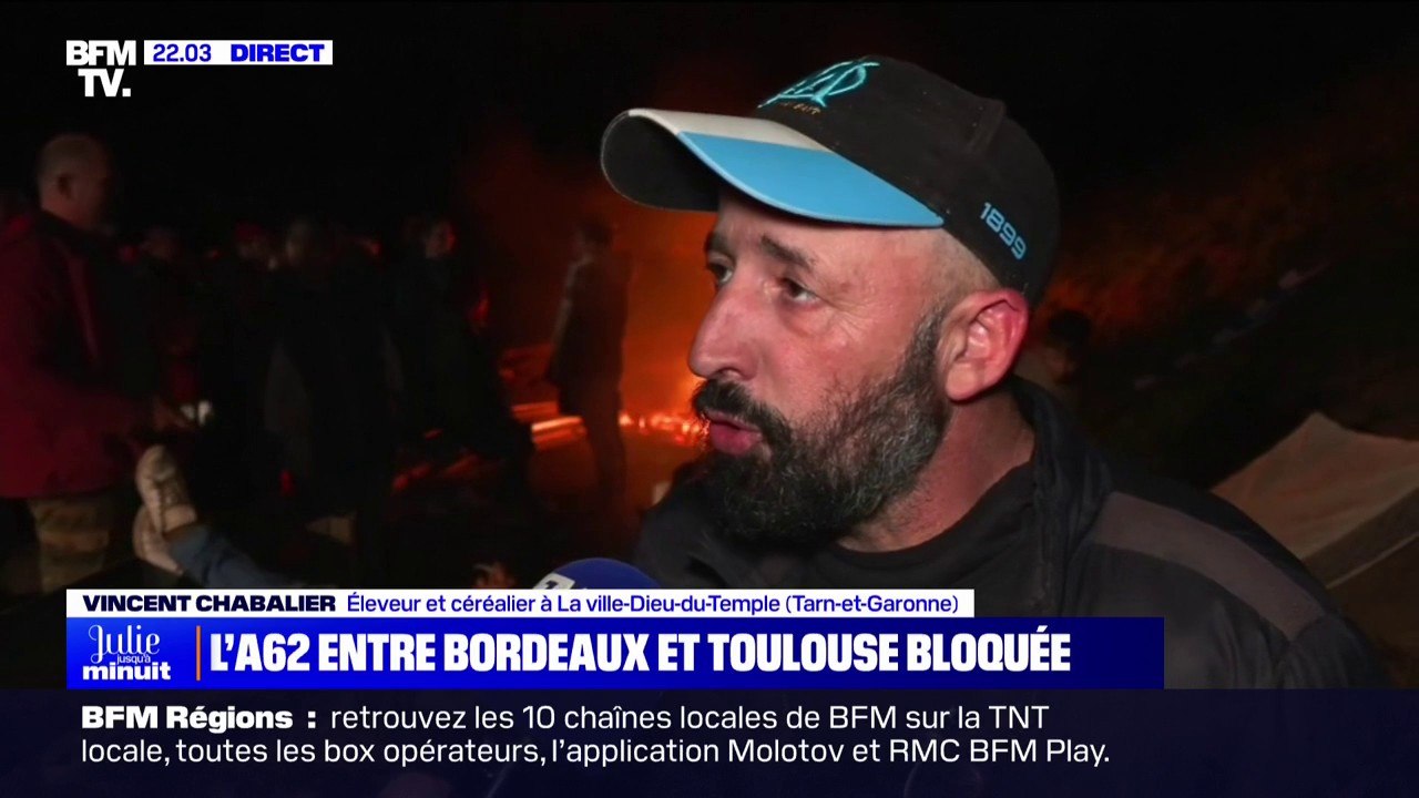 Revendications des agriculteurs: "On se sent un peu délaissés", affirme Vincent Chabalier, éleveur et céréalier dans le Tarn-et-Garonne