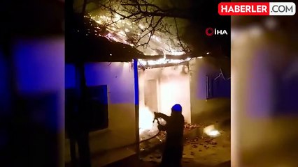 Kırıkkale'de tek katlı ev alevlere teslim oldu