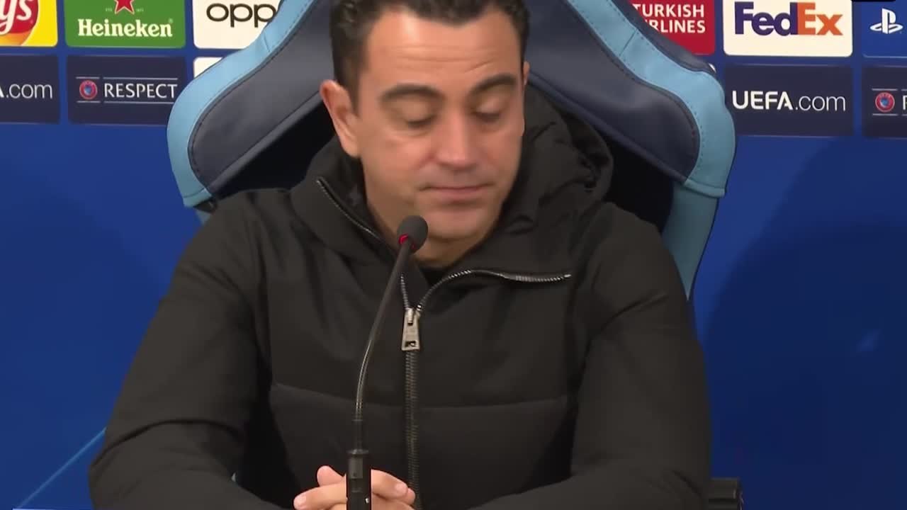 Rueda de prensa de Xavi Hernández tras el Nápoles vs. Barcelona de Champions League