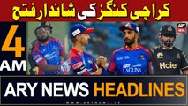 ARY News 4 AM Headlines 22nd February 2024 | Karachi Kings beat Peshawar Zalmi - PSL9