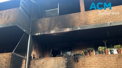 Six residents narrowly escape burning unit complex