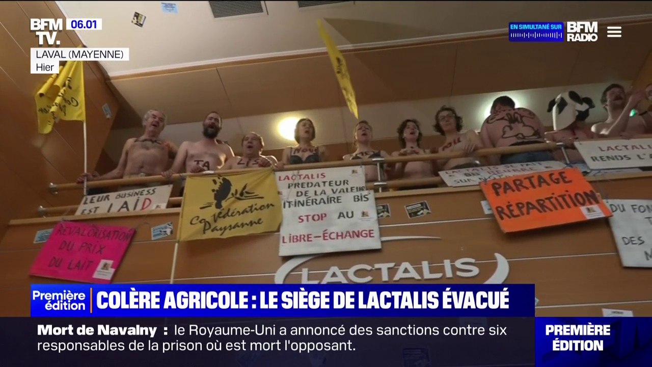 Colère des agriculteurs: les 200 manifestants qui occupaient le siège de Lactalis à Laval délogés par la police