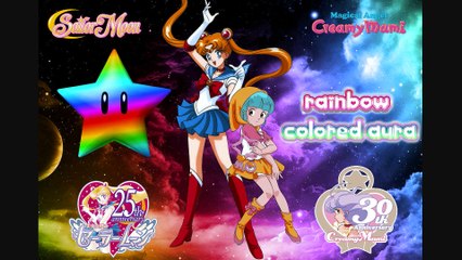 Super Sailor Moon and Yuu Morisawa/Creamy Mami Custom Wallpapers - Nijiiro No Aura (Rainbow Colored Aura)