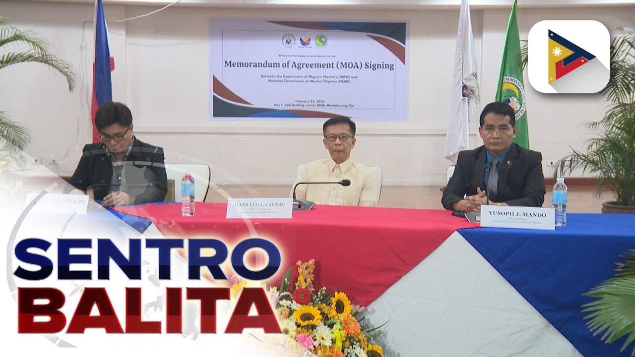 DMW, OWWA, at NCMF, lumagda sa isang kasunduan para sa proteksiyon ng Muslim Filipino Migrant Workers at Overseas Muslim Filipino