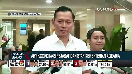 Hari Pertama Jadi Menteri, AHY Koordinasi dengan Pejabat dan Staf Kementerian ATR/BPN
