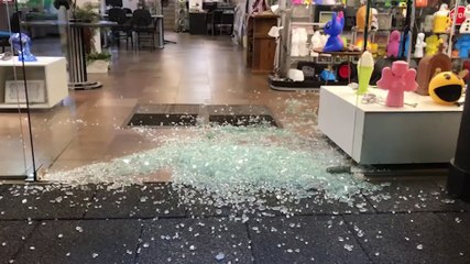 Loja no centro é arrombada e suspeito é detido carregando climatizador