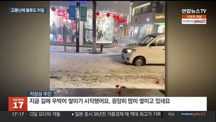 우박비 내리고, 황하 얼고…중국도 폭설·한파에 몸살