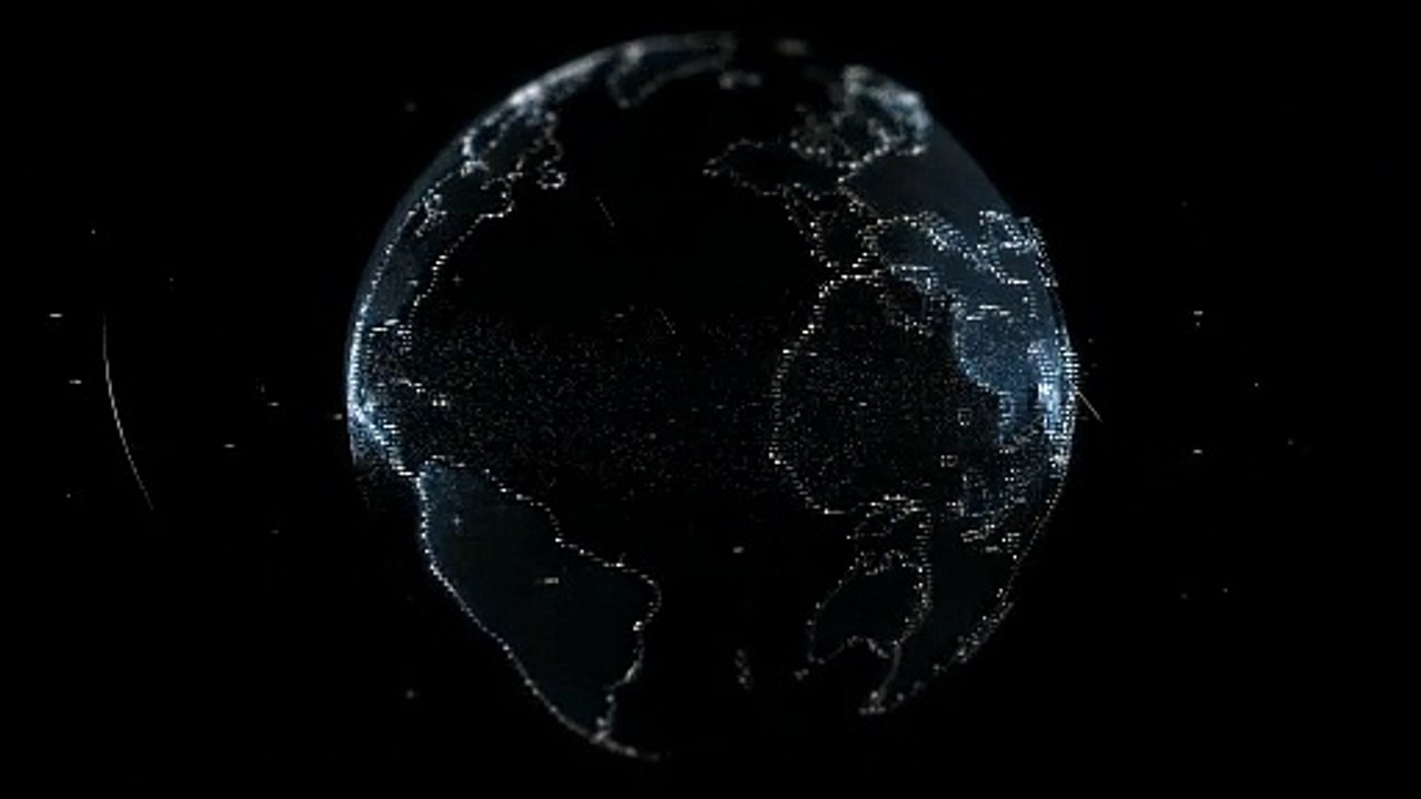Digital projection of earth