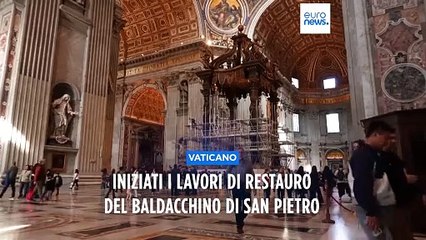 Vaticano: iniziati i lavori di restauro del baldacchino della Basilica di San Pietro