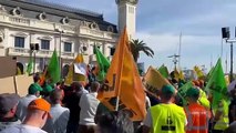 Agricultores de Albacete en el Puerto de Valencia