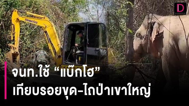 จนท.ใช้ แบ๊กโฮ เทียบรอยขุด-ไถป่าเขาใหญ่พิพาท ส.ป.ก. | HOTSHOT เดลินิวส์ 22/02/67