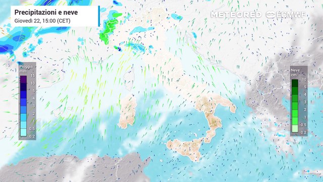 Dove pioverà la prossima settimana
