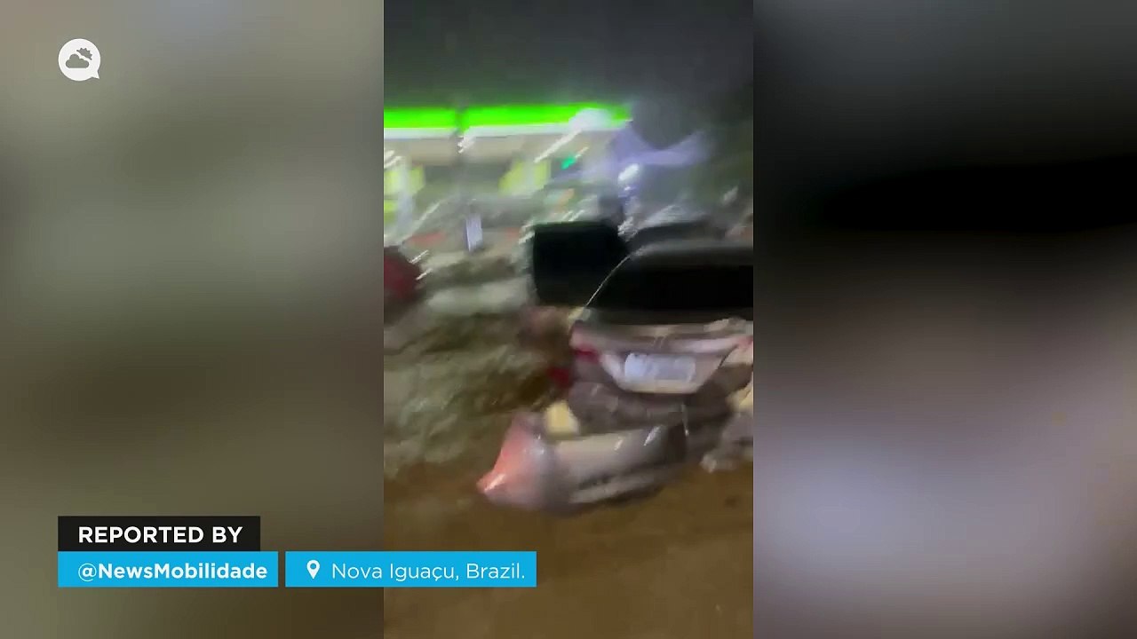 Catastrophic floods in Nova Iguaçu, Brazil.