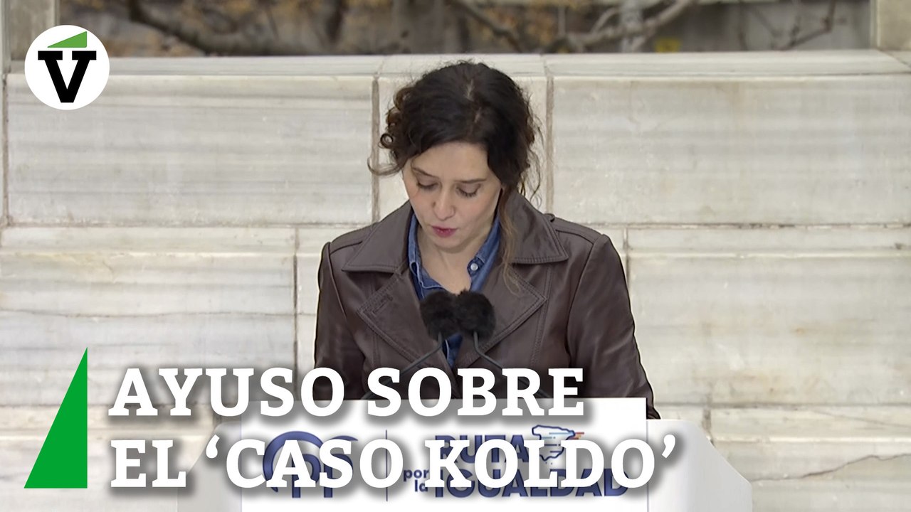 'Caso Koldo', Ayuso (PP): "Todo lo que está saliendo a cualquier Gobierno honrado le haría caer inmediatamente al instante. Pero este Gobierno va de limpio, de koldo y paja"