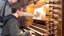 Cours d'orgue à la Collégiale de Leuze par Jonathan Bridoux