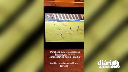 Hulk parabeniza o Sousa após vitória sobre seu arquirrival Cruzeiro: "Sertão paraibano está em festa"