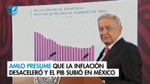 AMLO presume que la inflación desaceleró y el PIB subió en México