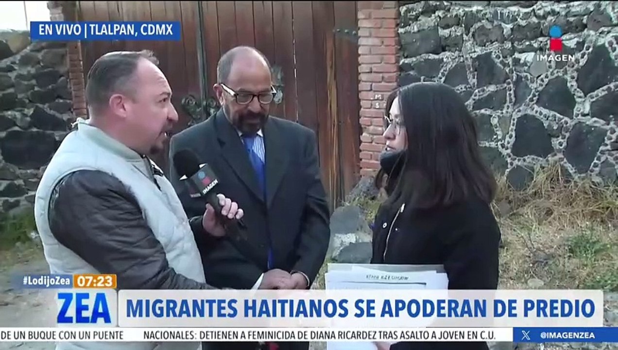 Migrantes haitianos invaden predio en la alcaldía Tlalpan, CDMX