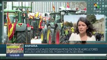 España: Policía desaloja a agricultores que protestaban en el puerto de Algeciras