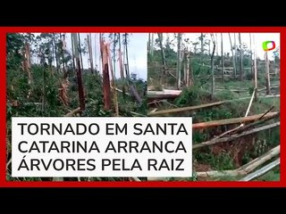 Tornado provoca destruição em Santa Catarina