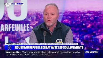 Soulèvements de la Terre invités au grand débat: "Faire ça à une journée de l'ouverture [du Salon de l'agriculture], c'est complètement hors-sol", estime Patrick Legras (Coordination rurale)