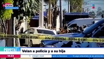 Le dan el último adiós a mujer policía y a su hija en Guanajuato