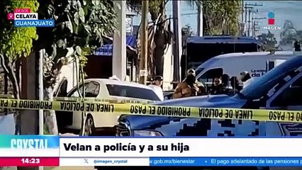 Le dan el último adiós a mujer policía y a su hija en Guanajuato
