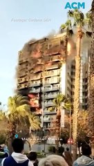 High-rise fire traps residents in Valencia, Spain, injuring at least 7