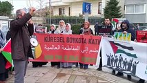 İstanbul'da 'Gazze' eylemi! 'Katillere yakıt yollamayın'