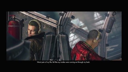 Caroline giving a brief account on how she lost her legs.