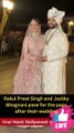 After Wedding Rakul Preet Singh and Jackky Bhagnani First Post for Media Viral Masti Bollywood