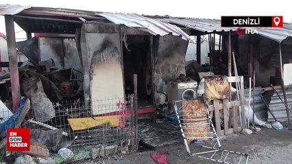 Hatay’da 3 konteynerin alevlere teslim olduğu yangın