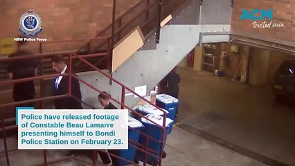 Beau Lamarre presents himself Bondi Police Station