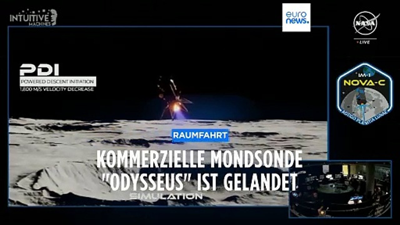 'Odysseus' ist gelandet: Kommerzielle Mondsonde erkundet Südpol