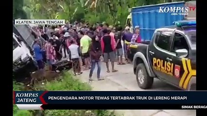 Pengendara Motor Tewas Tertabrak Truk di Lereng Merapi