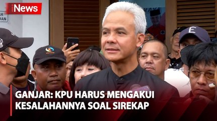 Sebut Sirekap sebagai Kegagalan, Ganjar: KPU Harus Mengakui Kesalahannya