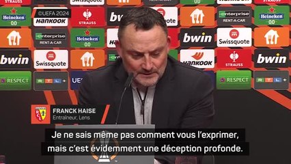 Lens - Haise : "Le premier sentiment, c'est une déception profonde"