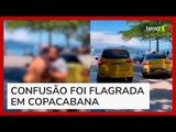 Taxistas trocam socos em frente a cabine da Polícia Militar após discussão de trânsito no RJ