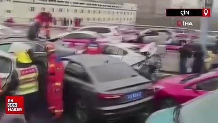 Çin’de otoyoldaki buzlanma zincirleme kazaya neden oldu