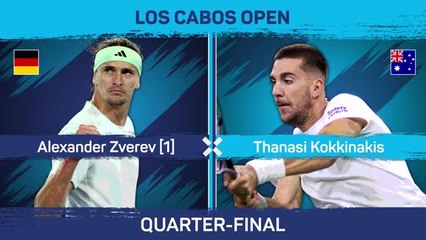 Скачать видео: Kokkinakis run ended by Zverev in Los Cabos quarters